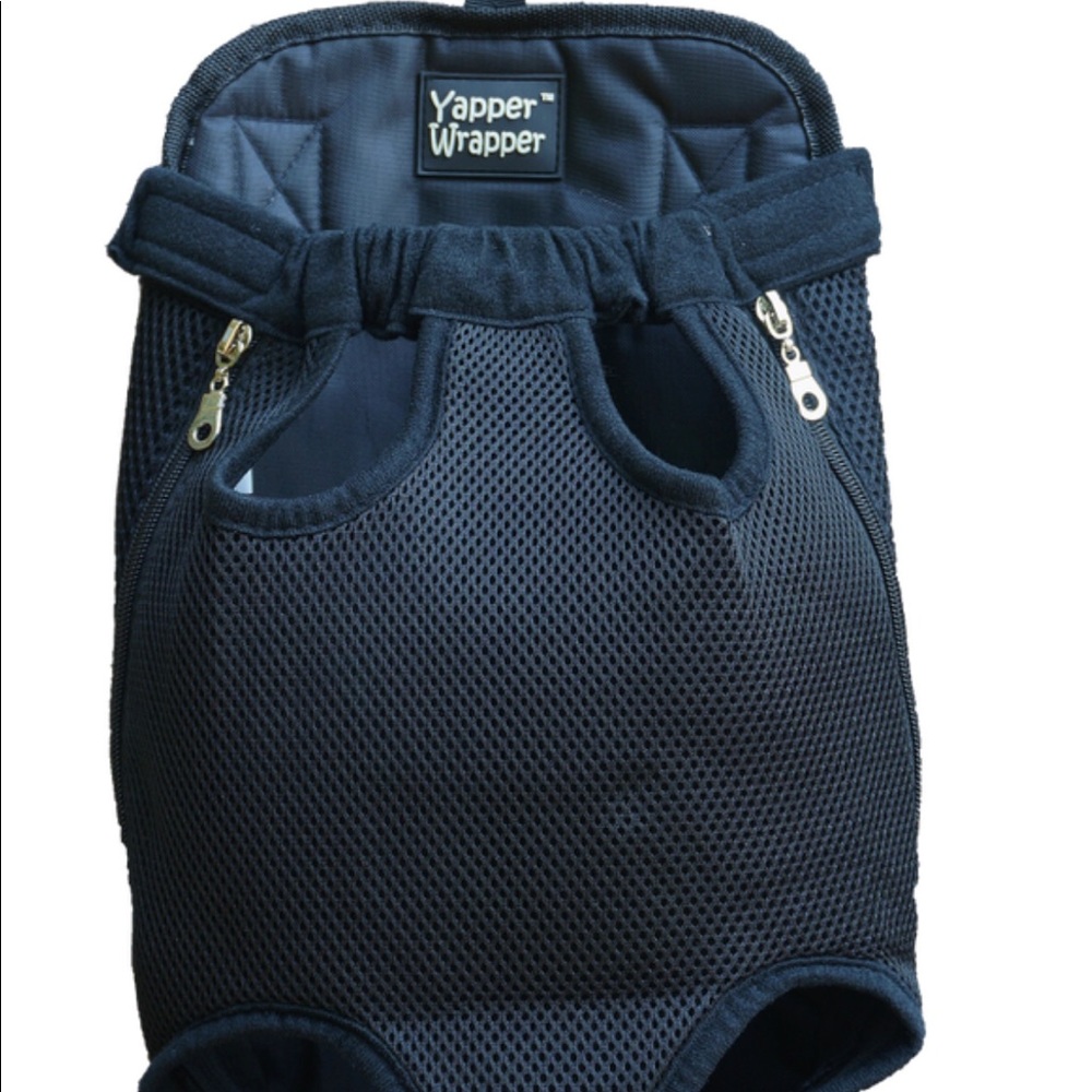yapper wrapper black size Small dog backpack carrier